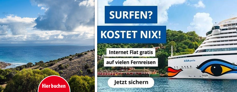 AIDA Fernreisen mit Internetflat