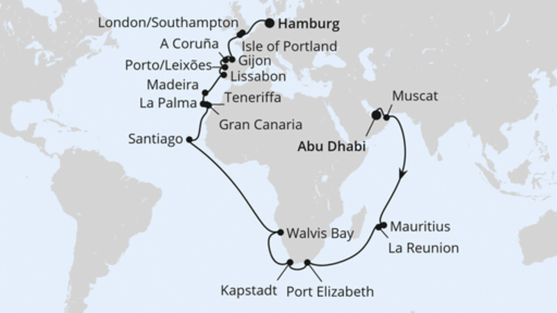 Weltenbummler Südafrika & Mauritius ab Abu Dhabi Weltenbummler Südafrika & Mauritius ab Abu Dhabi