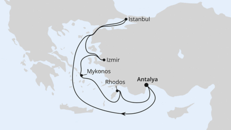 Östliches Mittelmeer mit Istanbul