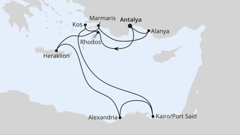 Östliches Mittelmeer mit Ägypten Östliches Mittelmeer mit Ägypten