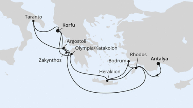 Griechenland & Mittelmeerinseln ab Antalya Griechenland & Mittelmeerinseln ab Antalya