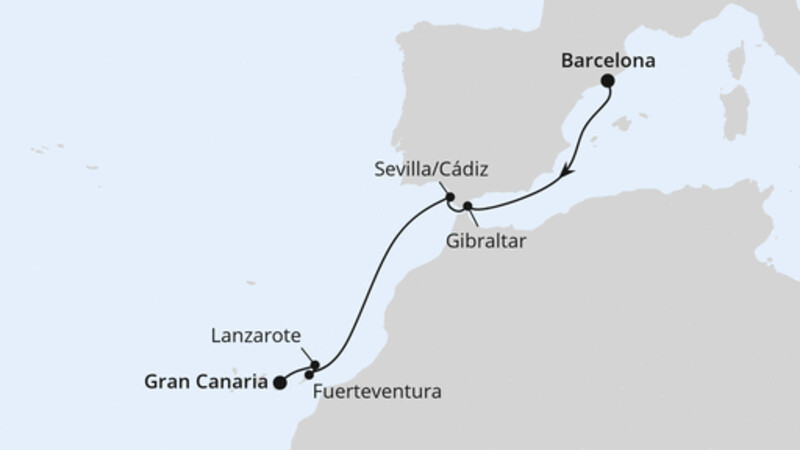 Andalusien & Kanaren ab Barcelona 1 Andalusien & Kanaren ab Barcelona 1