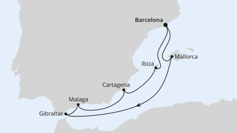 Mediterrane Schätze mit Gibraltar ab Barcelona Mediterrane Schätze mit Gibraltar ab Barcelona
