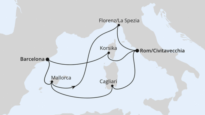 Spanien, Frankreich & Italien ab Barcelona 1 Spanien, Frankreich & Italien ab Barcelona 1