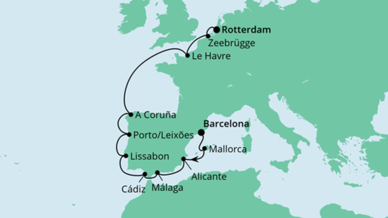 Von Barcelona nach Rotterdam