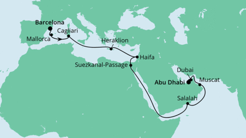 Von Barcelona nach Abu Dhabi