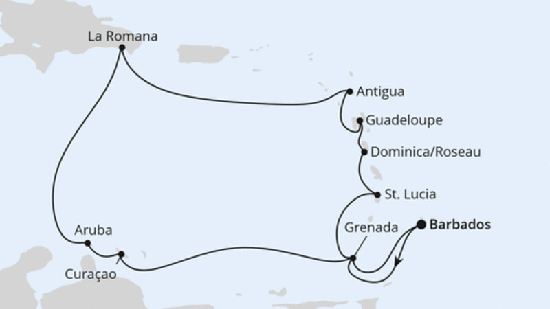 Karibische Inseln ab Barbados Karibische Inseln ab Barbados