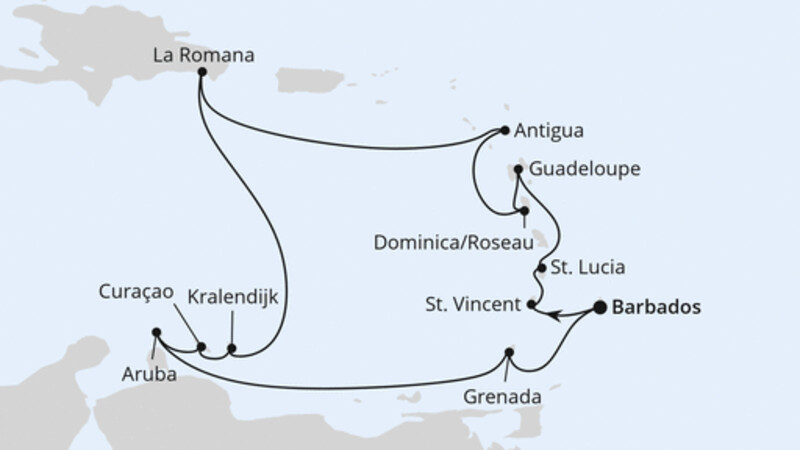 Karibische Inseln ab Barbados Karibische Inseln ab Barbados