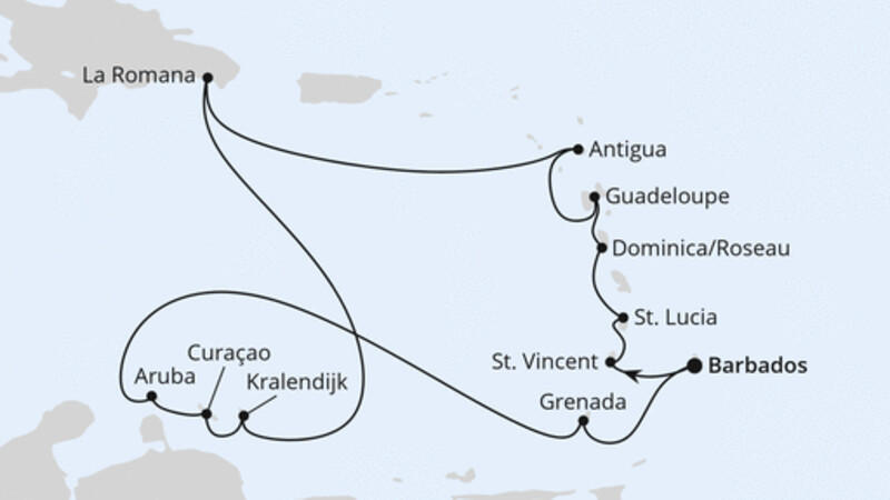 Karibische Inseln ab Barbados Karibische Inseln ab Barbados