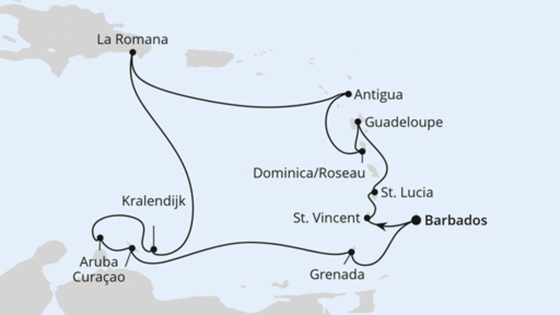 Karibische Inseln ab Barbados Karibische Inseln ab Barbados