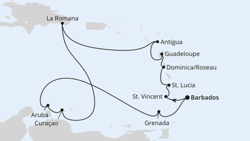 Karibische Inseln ab Barbados Karibische Inseln ab Barbados