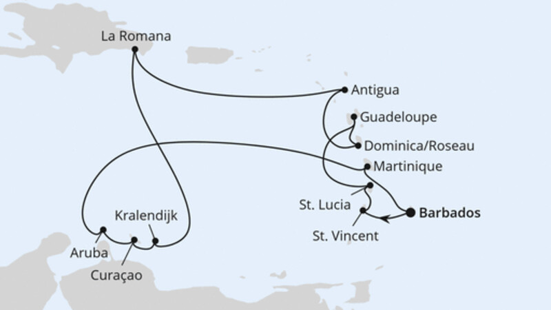 Karibische Inseln ab Barbados Karibische Inseln ab Barbados