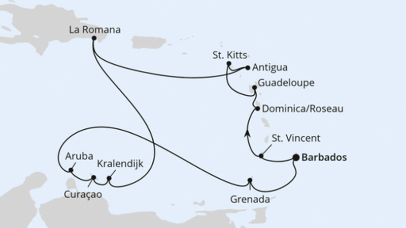 Karibische Inseln ab Barbados Karibische Inseln ab Barbados