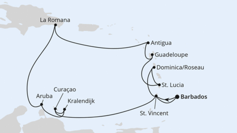 Karibische Inseln ab Barbados Karibische Inseln ab Barbados