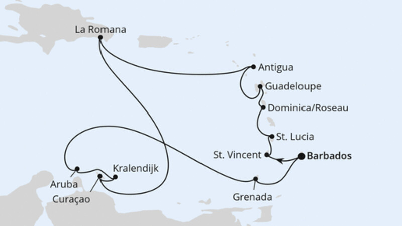 Karibische Inseln ab Barbados Karibische Inseln ab Barbados