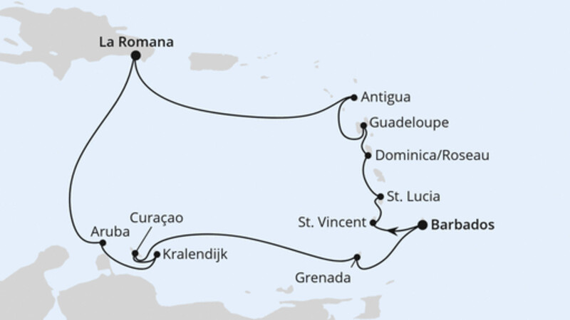 Karibische-Insel-Rundreise ab Barbados Karibische-Insel-Rundreise ab Barbados