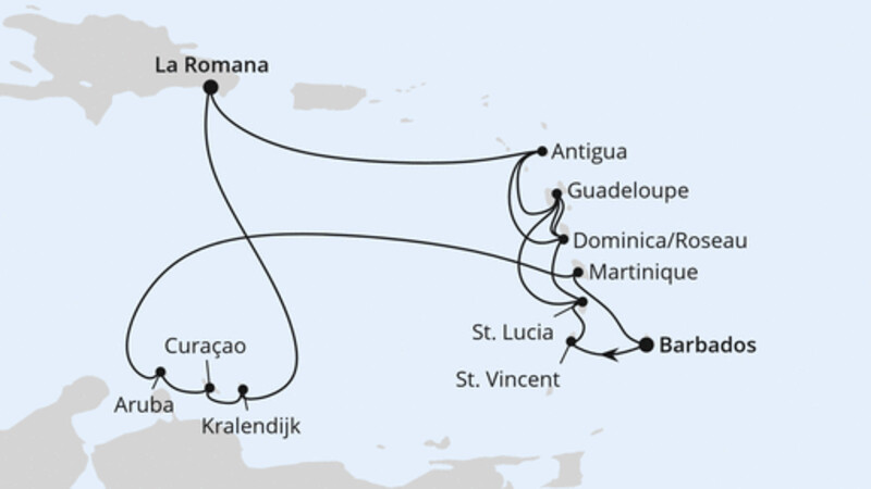 Karibische-Insel-Rundreise ab Barbados Karibische-Insel-Rundreise ab Barbados