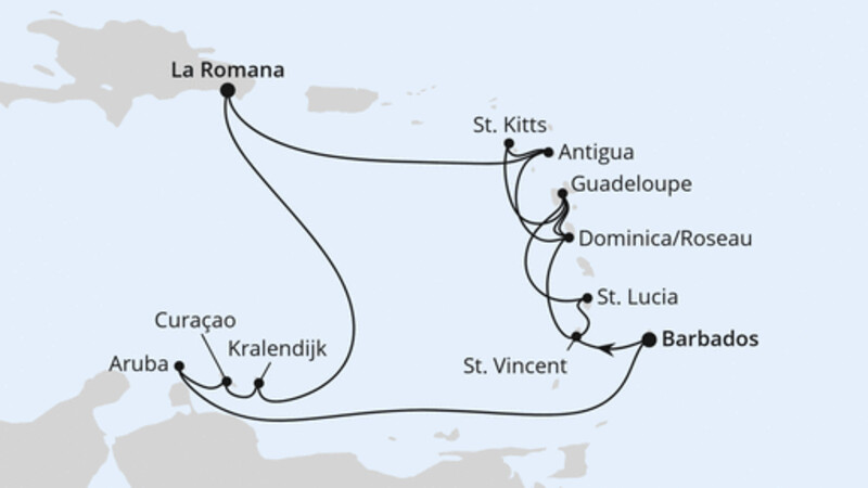 Karibische-Insel-Rundreise ab Barbados Karibische-Insel-Rundreise ab Barbados