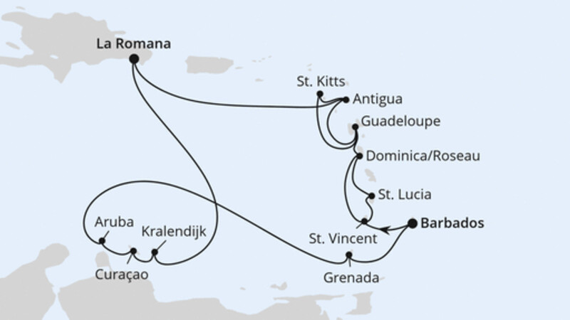 Karibische-Insel-Rundreise ab Barbados Karibische-Insel-Rundreise ab Barbados