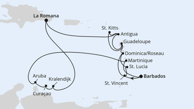 Karibische-Insel-Rundreise ab Barbados Karibische-Insel-Rundreise ab Barbados