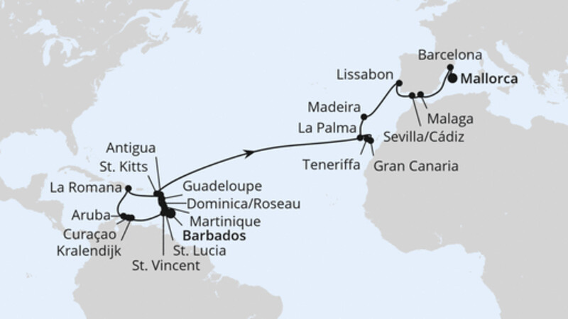 Weltenbummler Karibische Inseln ab Barbados Weltenbummler Karibische Inseln ab Barbados