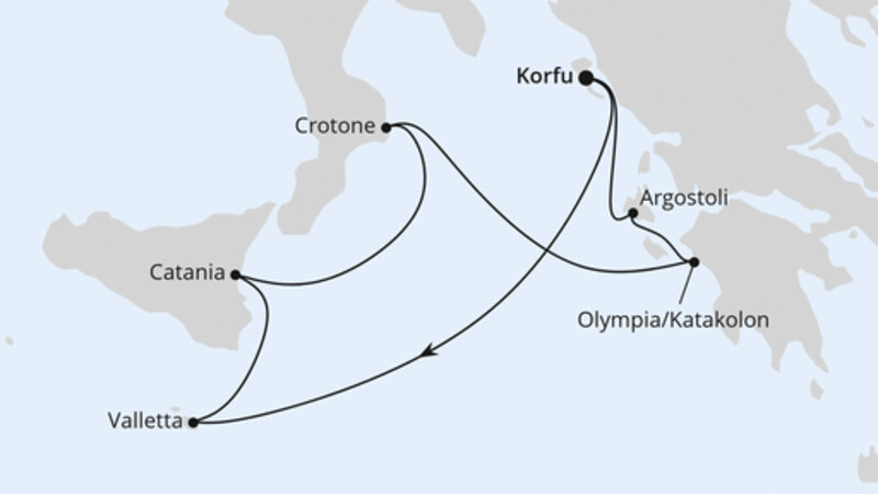 Mittelmeerinseln ab Korfu