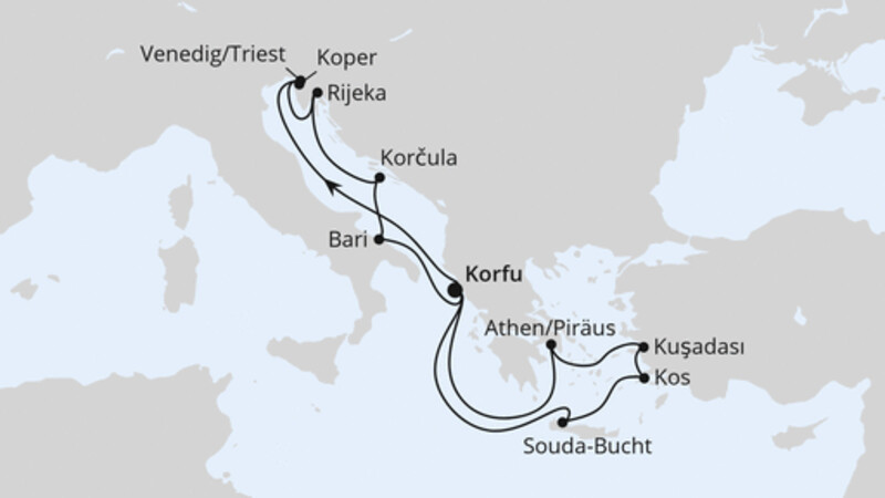 Adria & Griechenland ab Korfu 1 Adria & Griechenland ab Korfu 1