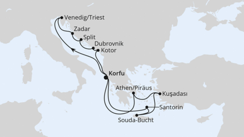 Adria & Griechenland ab Korfu 1 Adria & Griechenland ab Korfu 1