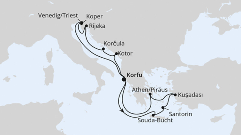 Adria & Griechenland ab Korfu 1 Adria & Griechenland ab Korfu 1