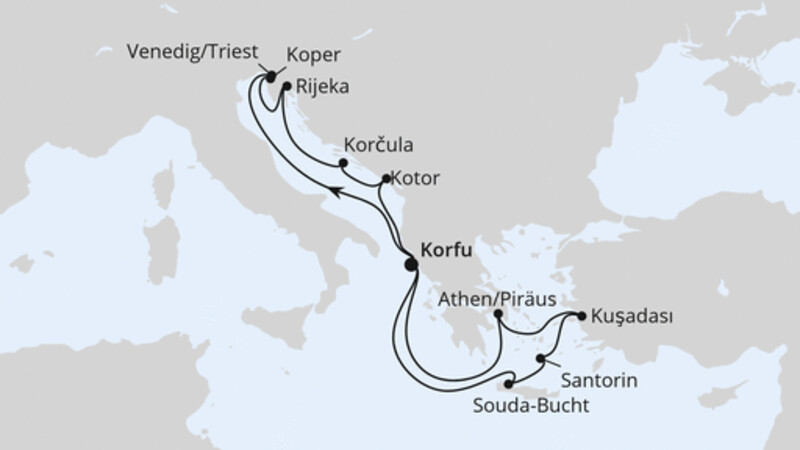 Adria & Griechenland ab Korfu 1 Adria & Griechenland ab Korfu 1