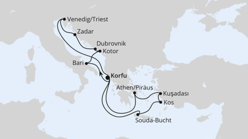 Adria & Griechenland ab Korfu 1 Adria & Griechenland ab Korfu 1