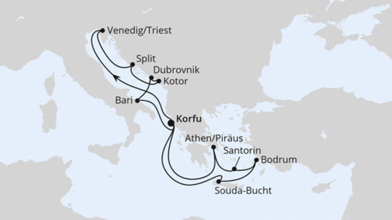 Adria & Griechenland ab Korfu 1 Adria & Griechenland ab Korfu 1