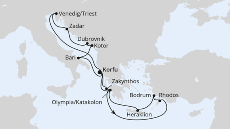 Adria & Griechenland ab Korfu 2 Adria & Griechenland ab Korfu 2