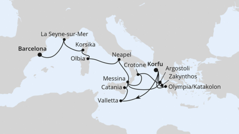 Griechenland, Italien & Spanien ab Korfu 2 Griechenland, Italien & Spanien ab Korfu 2