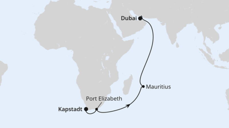 Von Kapstadt über Mauritius nach Dubai 2