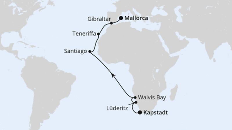 Von Kapstadt über Namibia nach Mallorca Von Kapstadt über Namibia nach Mallorca
