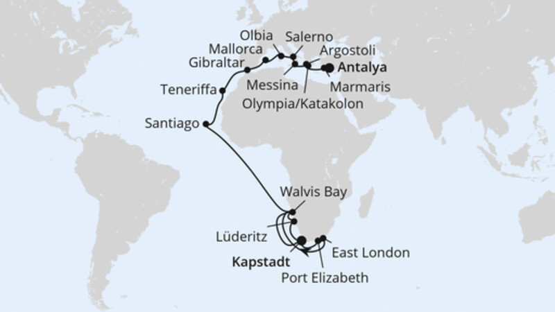 Weltenbummler Südafrika, Namibia & Mittelmeer Weltenbummler Südafrika, Namibia & Mittelmeer