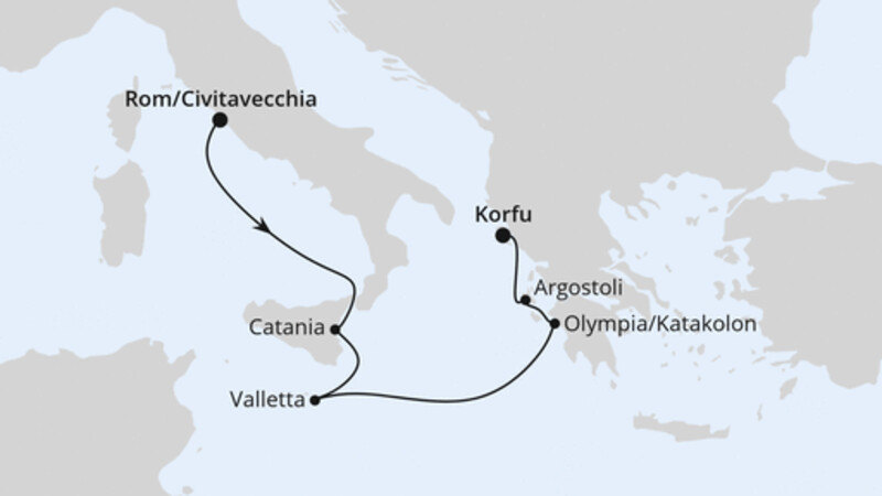Von Civitavecchia nach Korfu 1