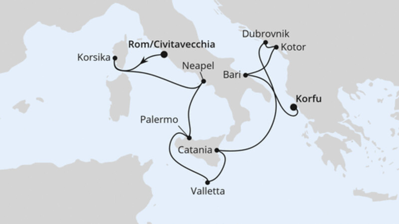 Mittelmeer & Adria ab Civitavecchia Mittelmeer & Adria ab Civitavecchia