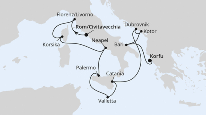 Mittelmeer & Adria ab Civitavecchia Mittelmeer & Adria ab Civitavecchia