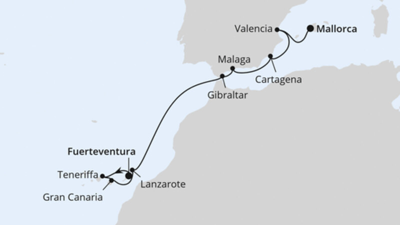 Kanaren & Südspanien ab Fuerteventura Kanaren & Südspanien ab Fuerteventura