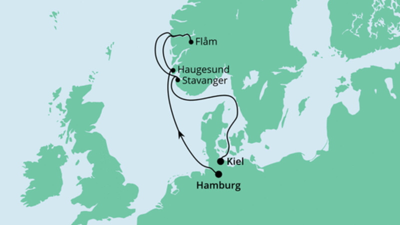 Norwegen von Hamburg nach Kiel