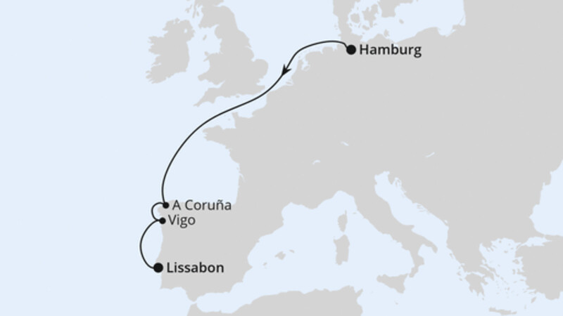 Von Hamburg über Galicien nach Lissabon Von Hamburg über Galicien nach Lissabon