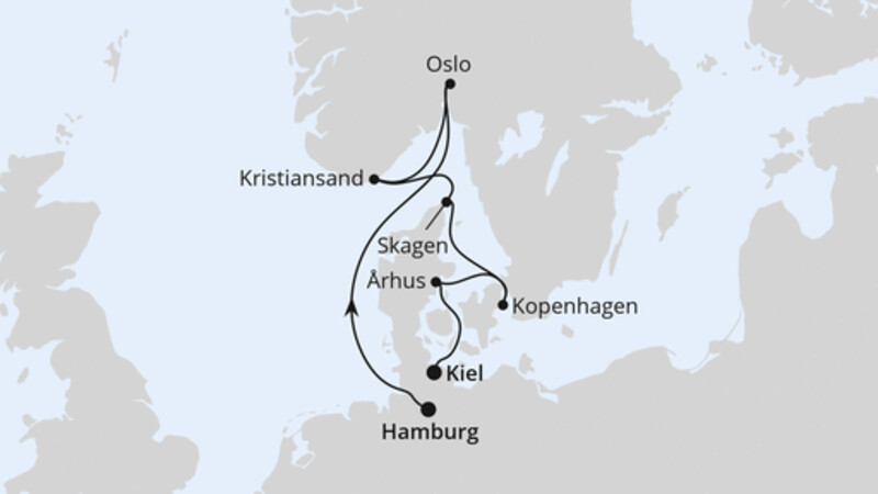 Skandinavische Highlights von Hamburg nach Kiel Skandinavische Highlights von Hamburg nach Kiel