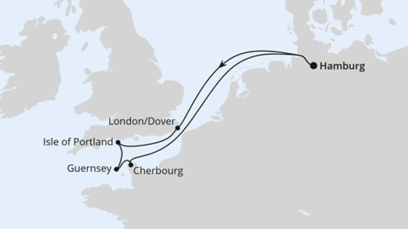 Südengland, Guernsey & Mont-Saint-Michel ab Hamburg Südengland, Guernsey & Mont-Saint-Michel ab Hamburg