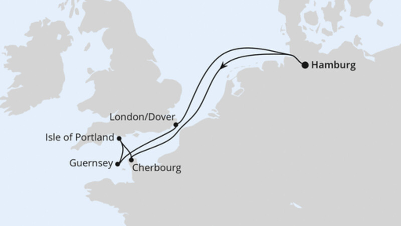 Südengland, Guernsey & Mont-Saint-Michel ab Hamburg Südengland, Guernsey & Mont-Saint-Michel ab Hamburg