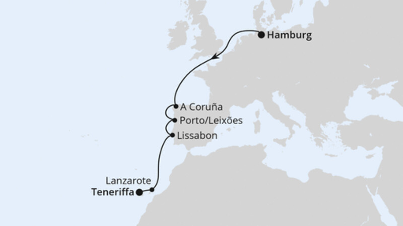 Von Hamburg über Portugal nach Teneriffa