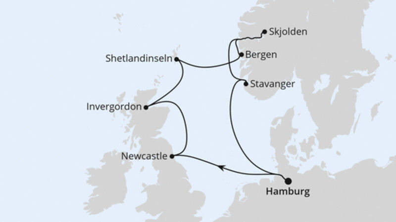 Großbritannien & Norwegen ab Hamburg Großbritannien & Norwegen ab Hamburg