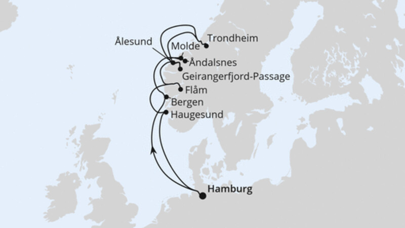 Norwegens Fjorde ab Hamburg