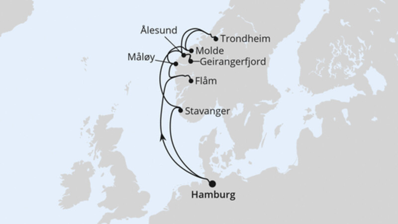 Norwegens Fjorde ab Hamburg